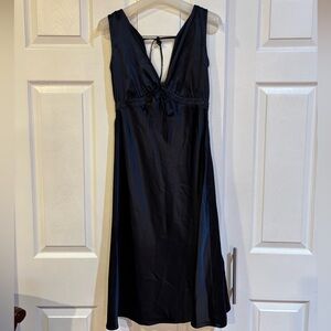 Mexx Navy Satin Dress with Beaded Detail